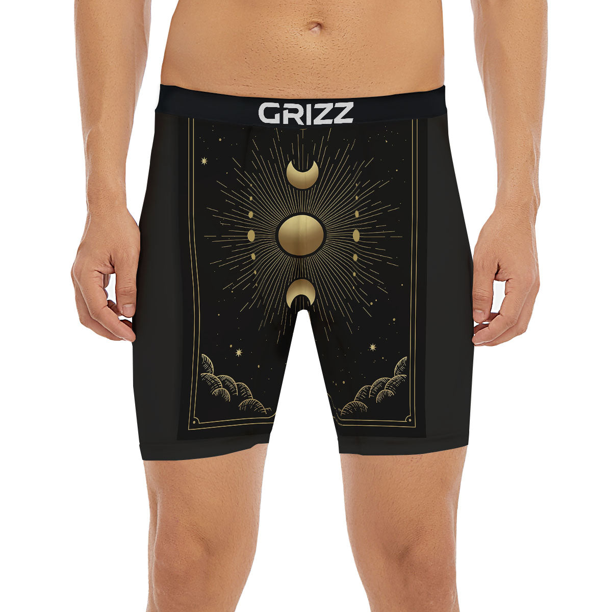 Phases And Eclipse Print Boxer Briefs-grizzshop