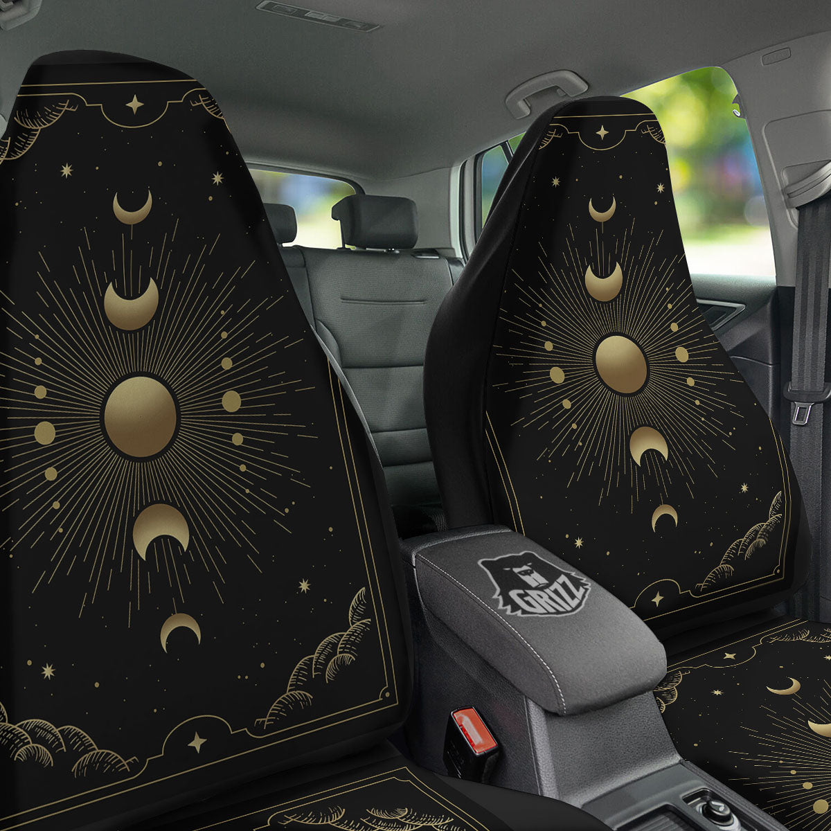 Phases And Eclipse Print Car Seat Covers-grizzshop