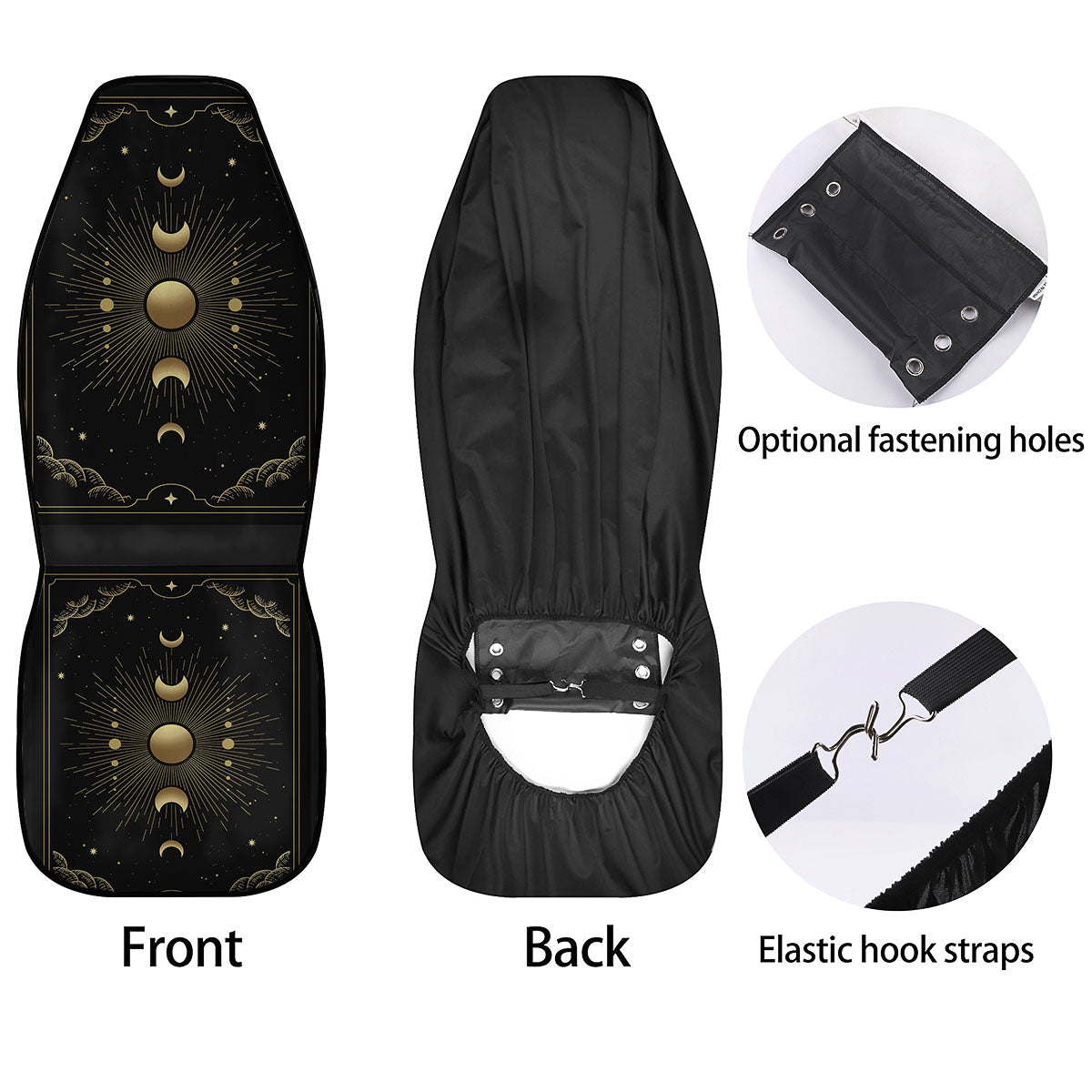 Phases And Eclipse Print Car Seat Covers-grizzshop