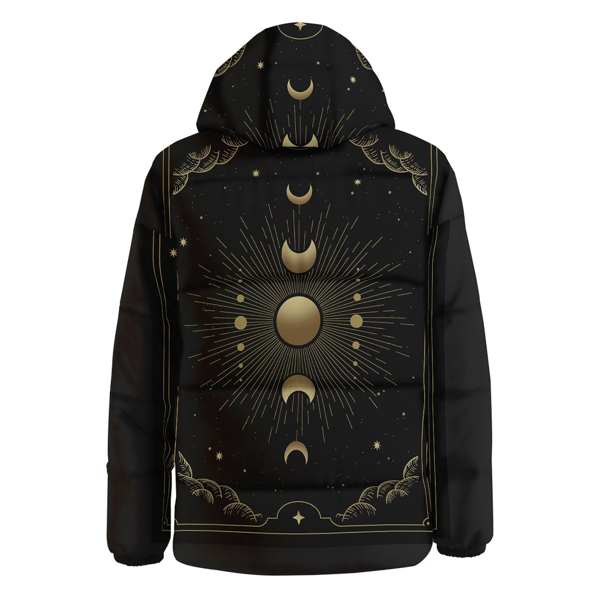 Phases And Eclipse Print Down Jacket-grizzshop