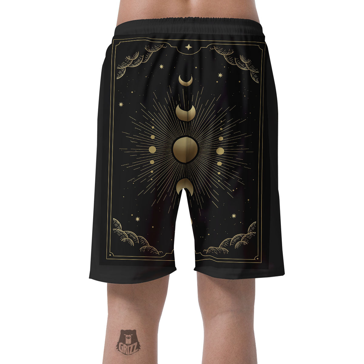 Phases And Eclipse Print Men's Shorts-grizzshop