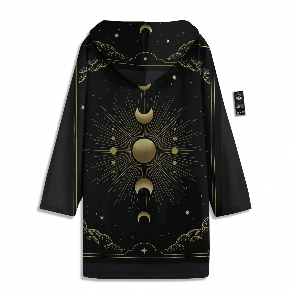 Phases And Eclipse Print Men's Windbreaker Jacket-grizzshop