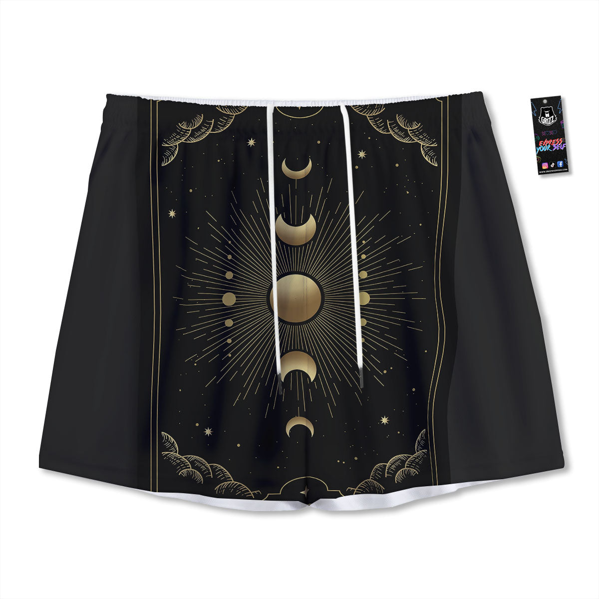 Phases And Eclipse Print Mesh Shorts