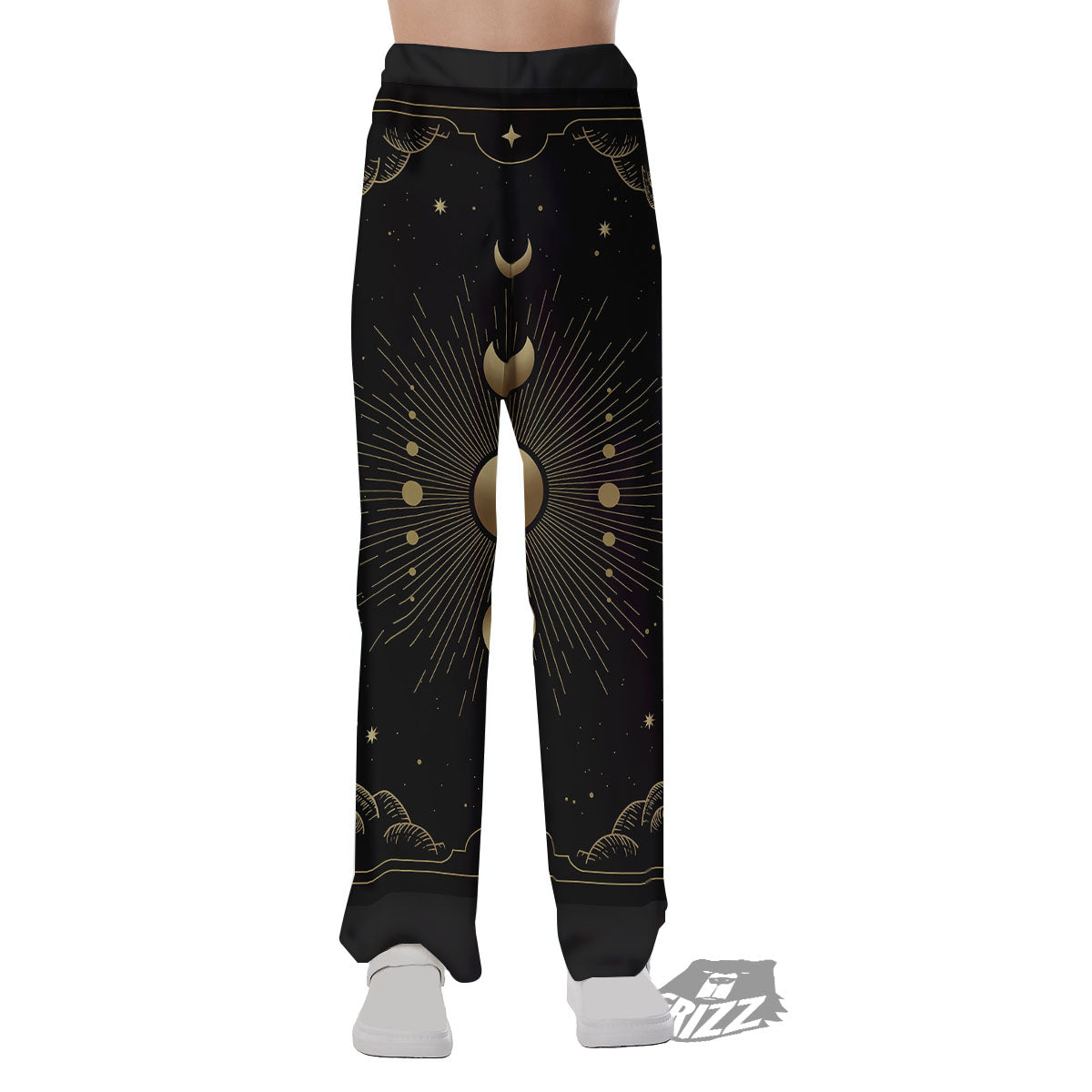 Phases And Eclipse Print Pajama Pants-grizzshop