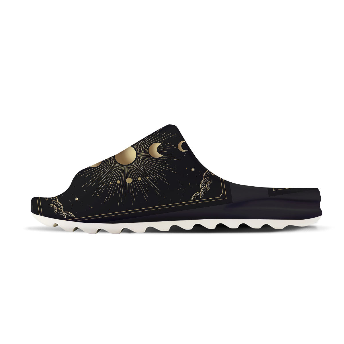 Phases And Eclipse Print Sandals-grizzshop
