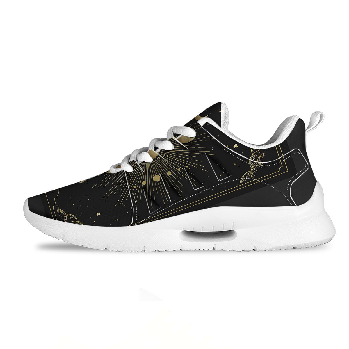 Phases And Eclipse Print Tennis Shoes-grizzshop