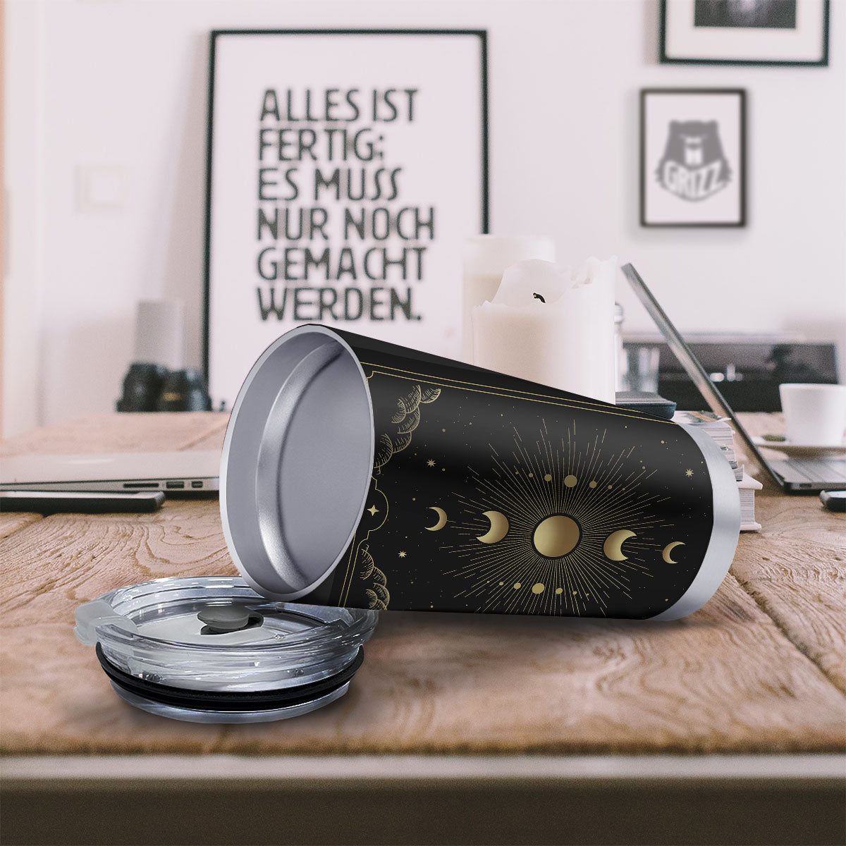 Phases And Eclipse Print Tumbler-grizzshop