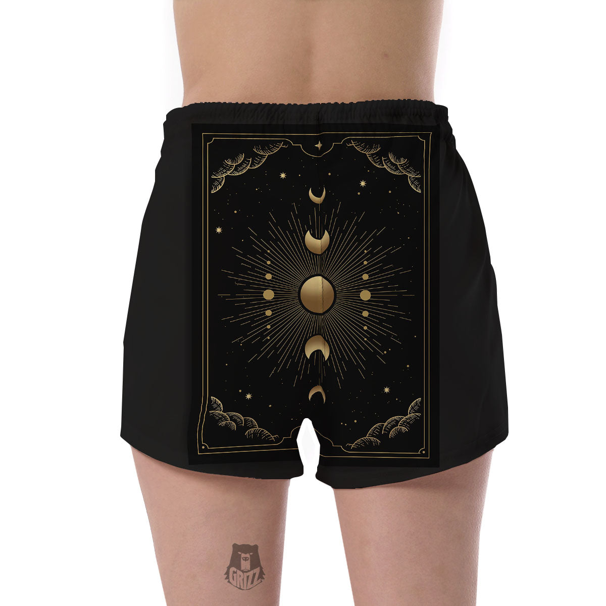 Phases And Eclipse Print Women's Shorts-grizzshop