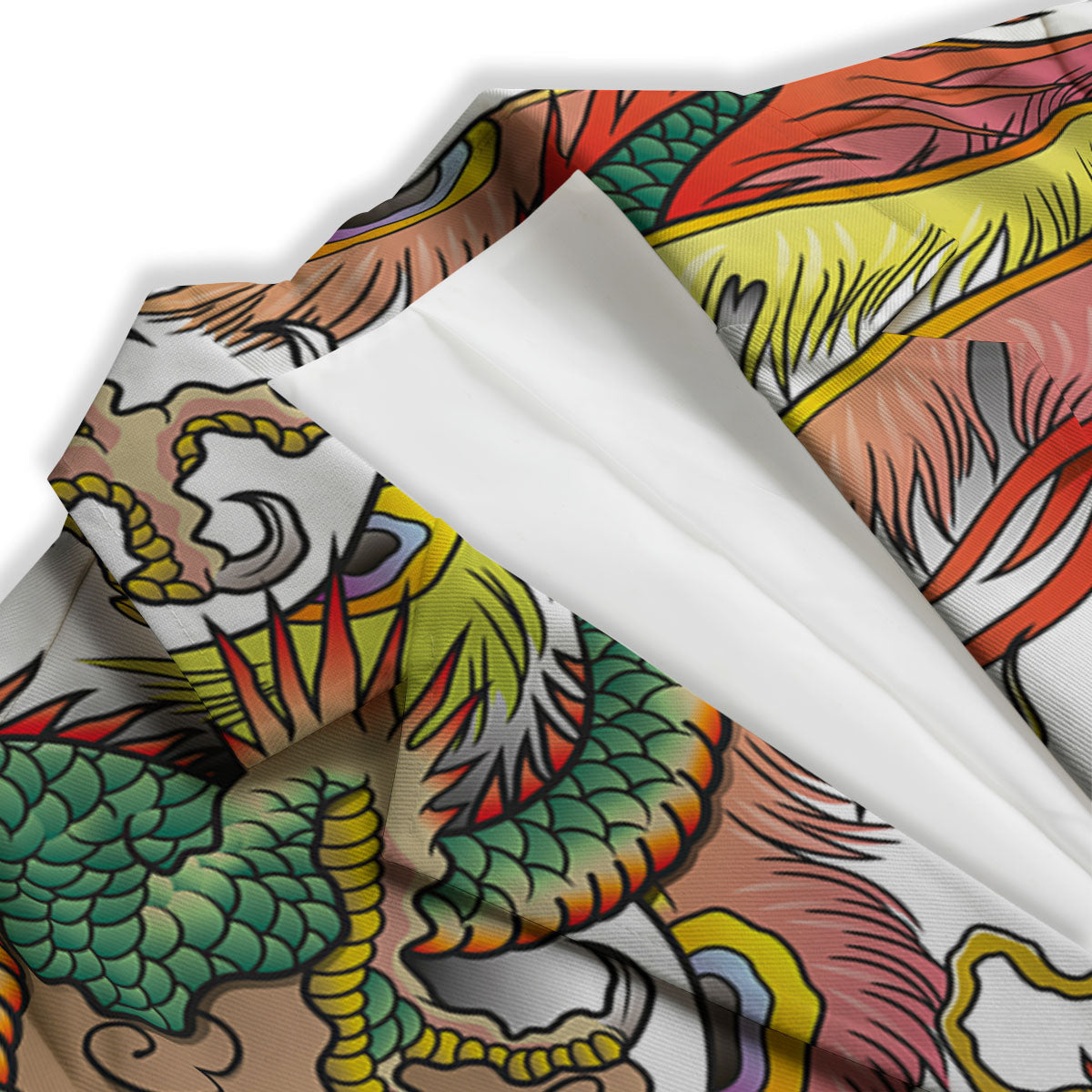 Phoenix And Dragon Japanese Tattoo Print Women's Blazer-grizzshop
