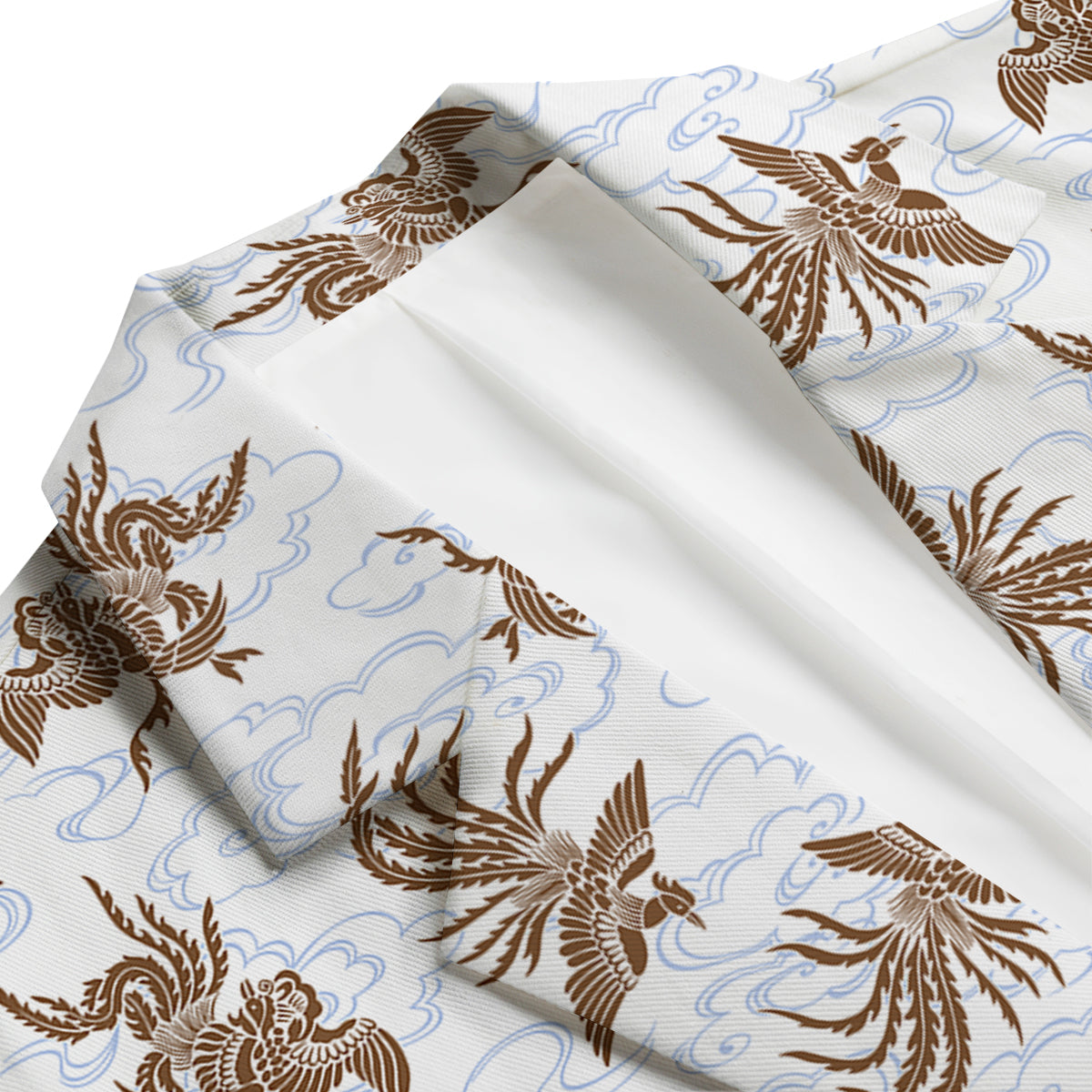 Phoenix Brown Print Pattern Men's Blazer-grizzshop