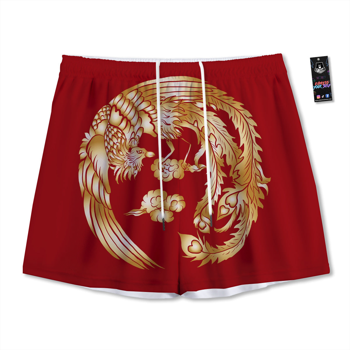 Owl Cute Print Mesh Shorts