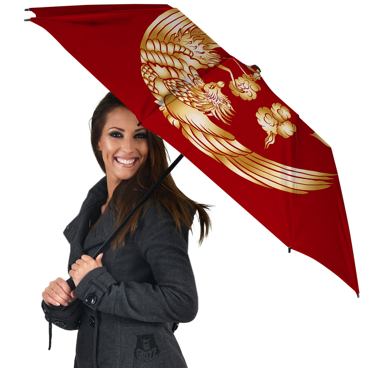 Phoenix Chinese Print Umbrella-grizzshop