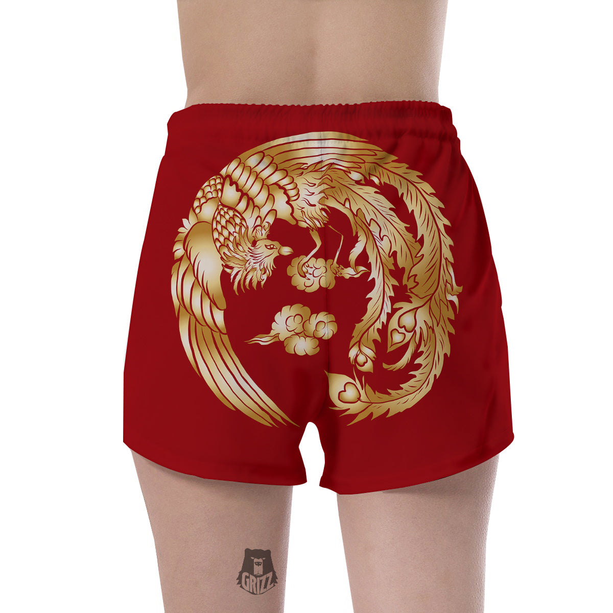 Phoenix Chinese Print Women's Shorts-grizzshop