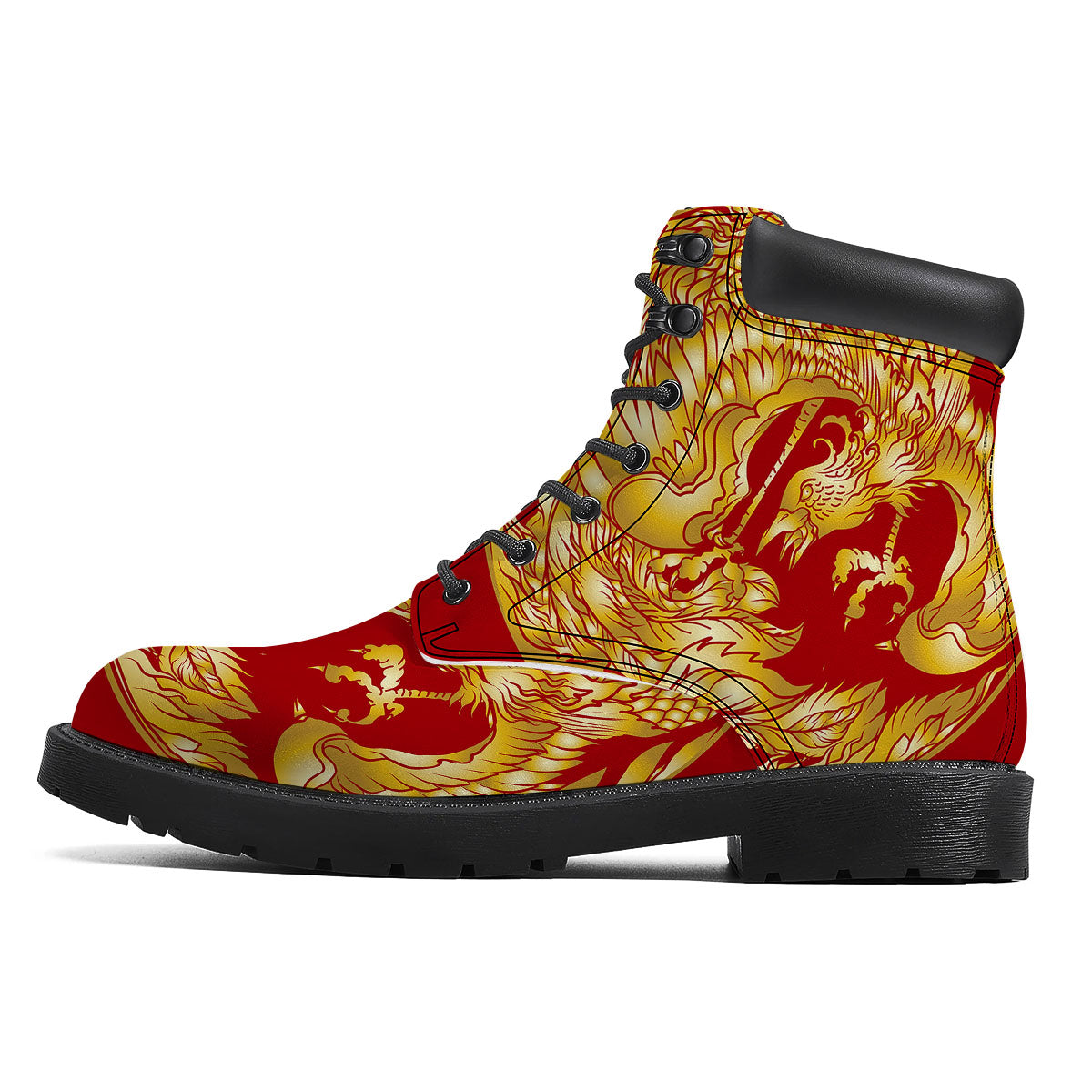 Phoenix Japanese Print Boots-grizzshop