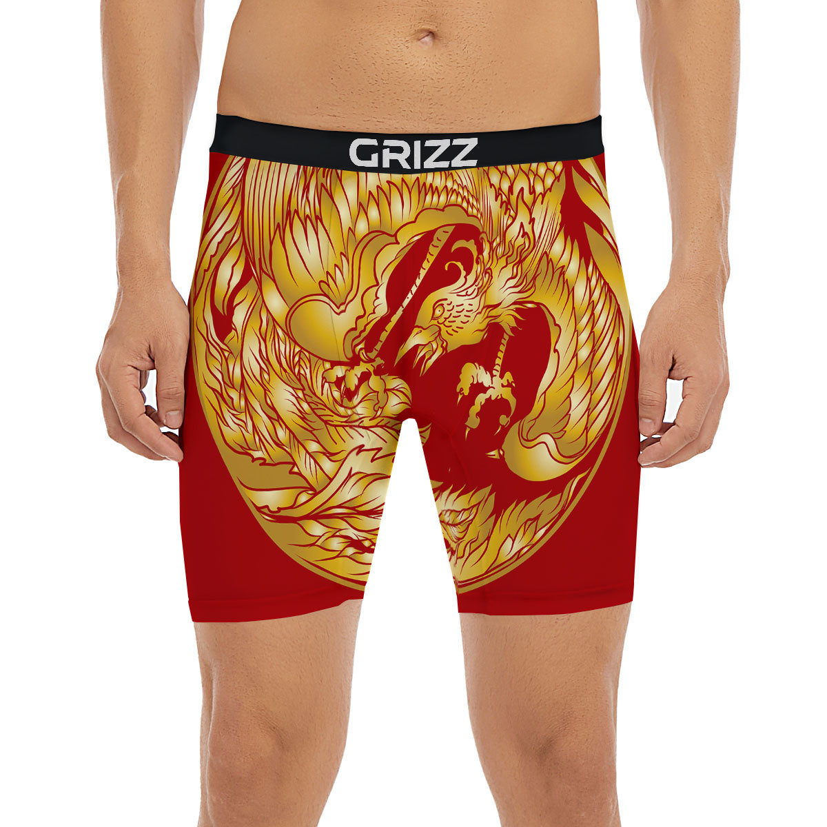 Phoenix Japanese Print Boxer Briefs-grizzshop