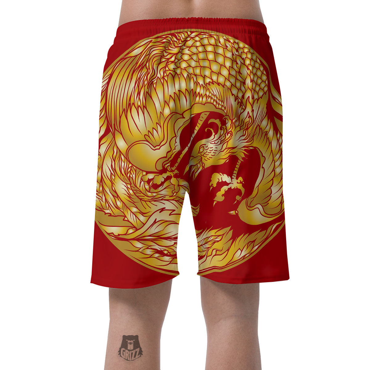 Phoenix Japanese Print Men's Shorts-grizzshop