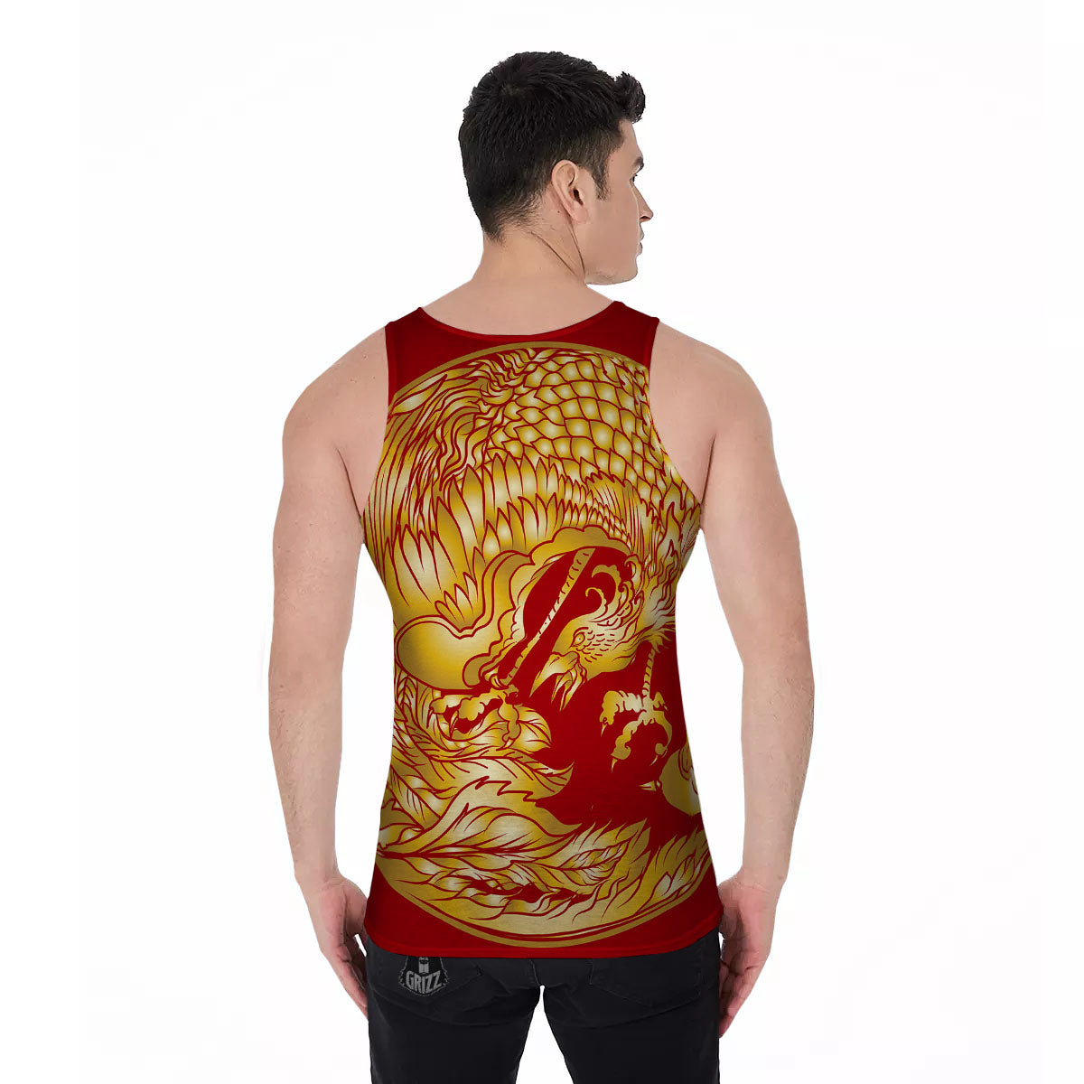 Phoenix Japanese Print Men's Tank Top-grizzshop