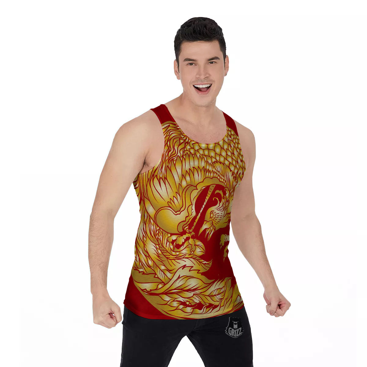 Phoenix Japanese Print Men's Tank Top-grizzshop