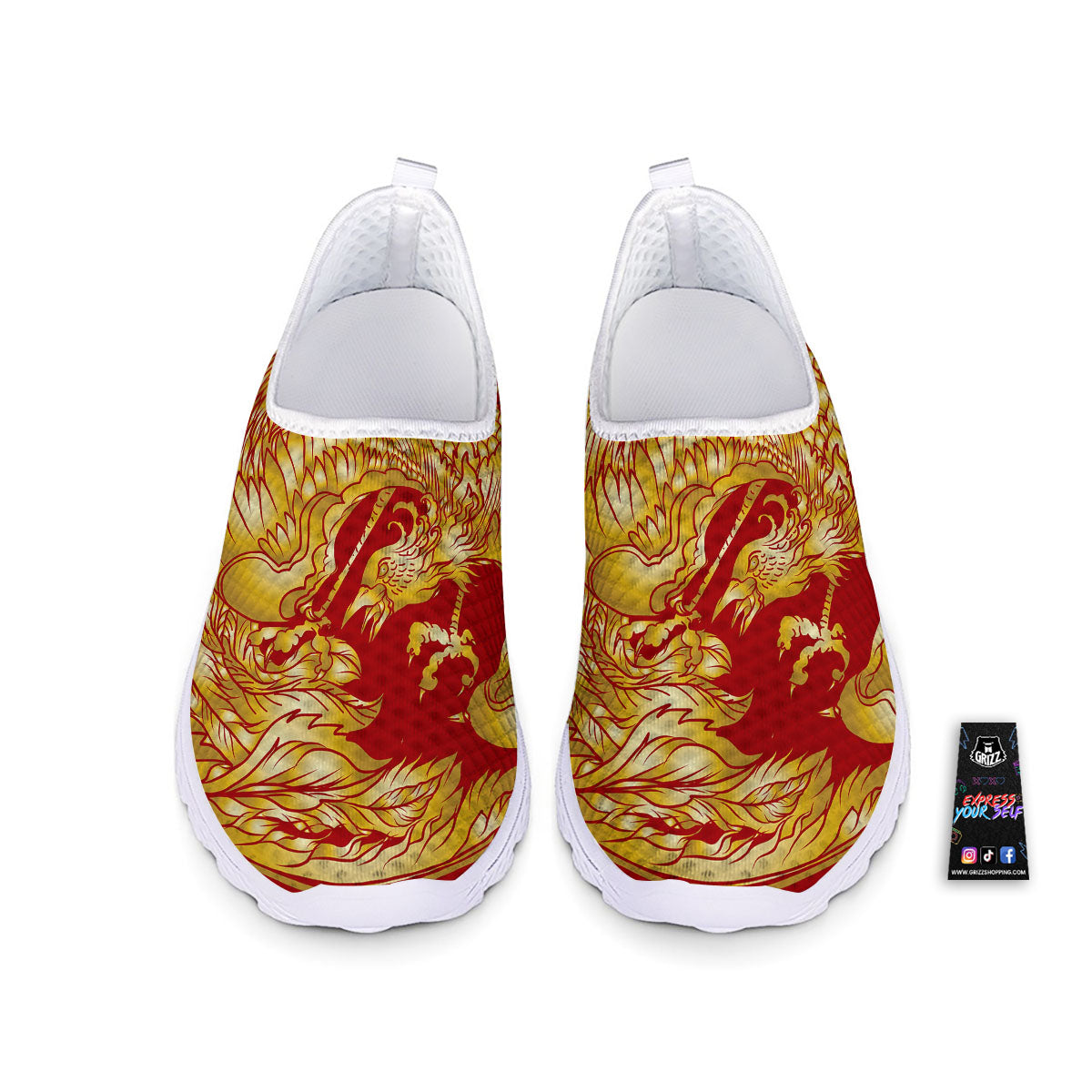 Phoenix Japanese Print Nurse Shoes-grizzshop