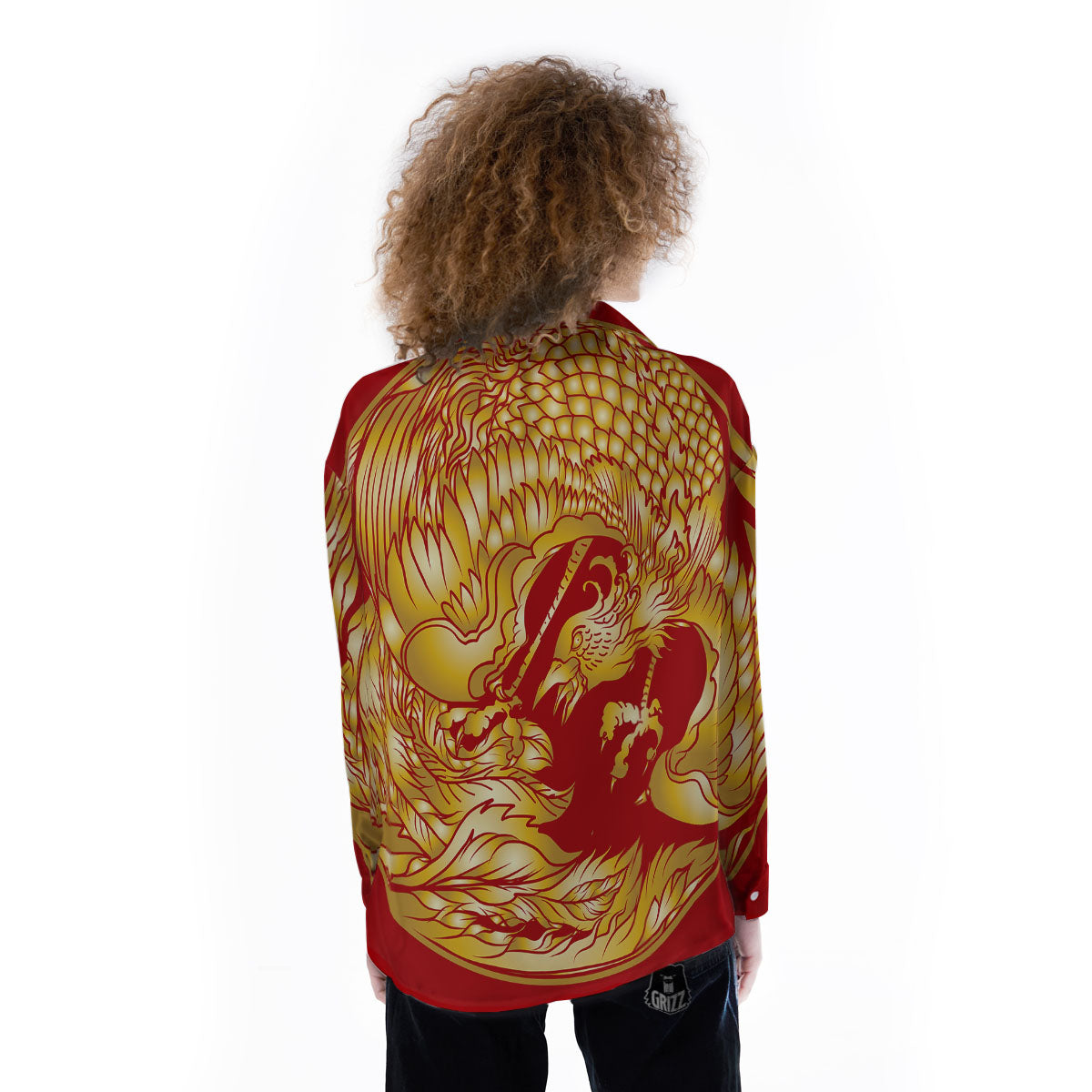 Phoenix Japanese Print Women's Long Sleeve Shirts-grizzshop