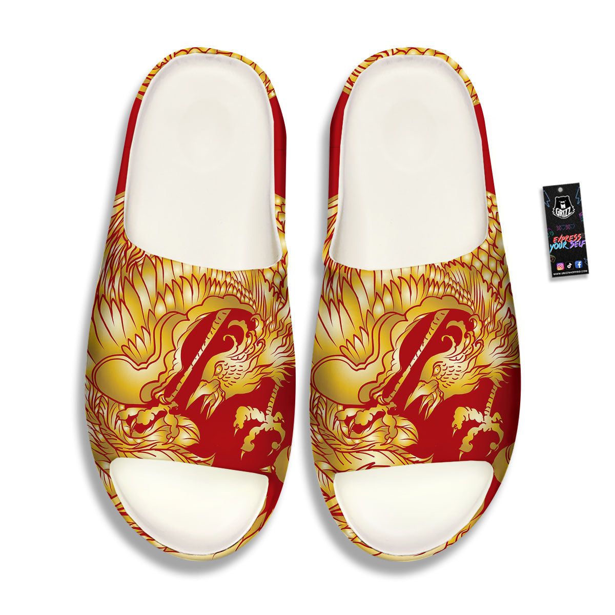 Phoenix Japanese Print Sandals-grizzshop