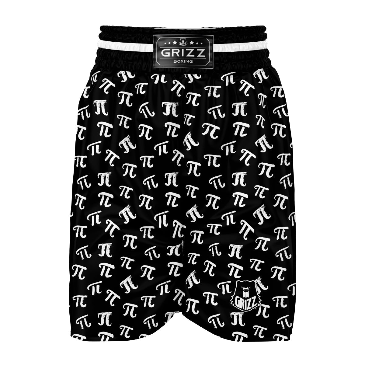 Pi Symbol Math Print Pattern Boxing Shorts-grizzshop