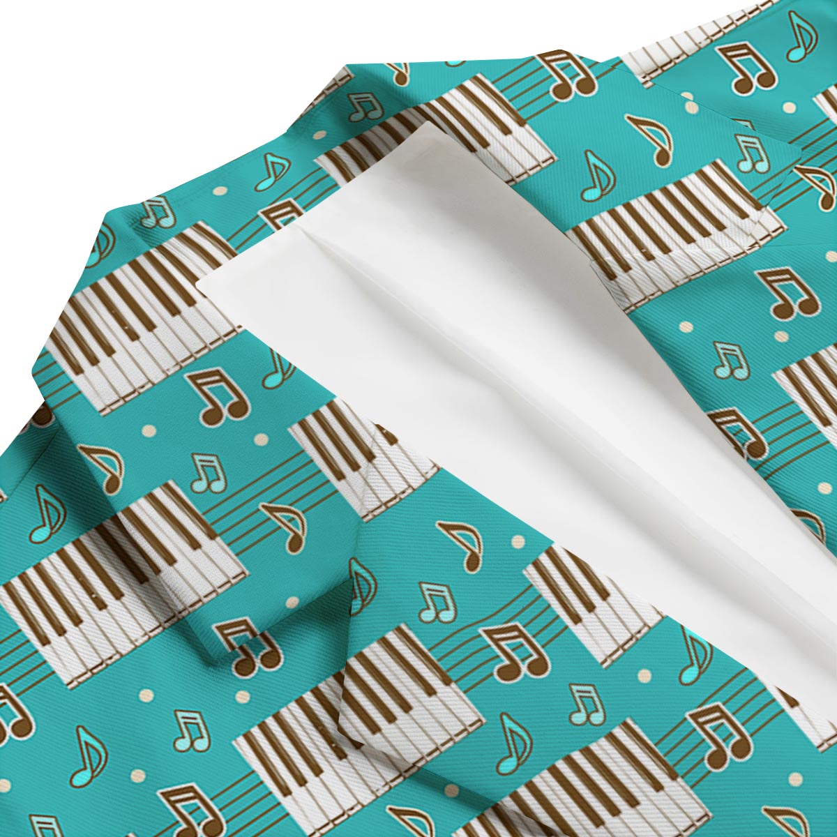 Piano Pattern Print Men's Blazer-grizzshop