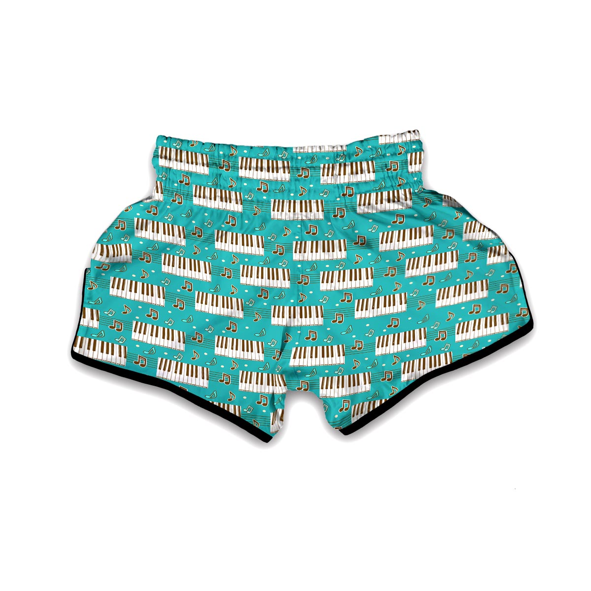 Piano Pattern Print Muay Thai Boxing Shorts-grizzshop