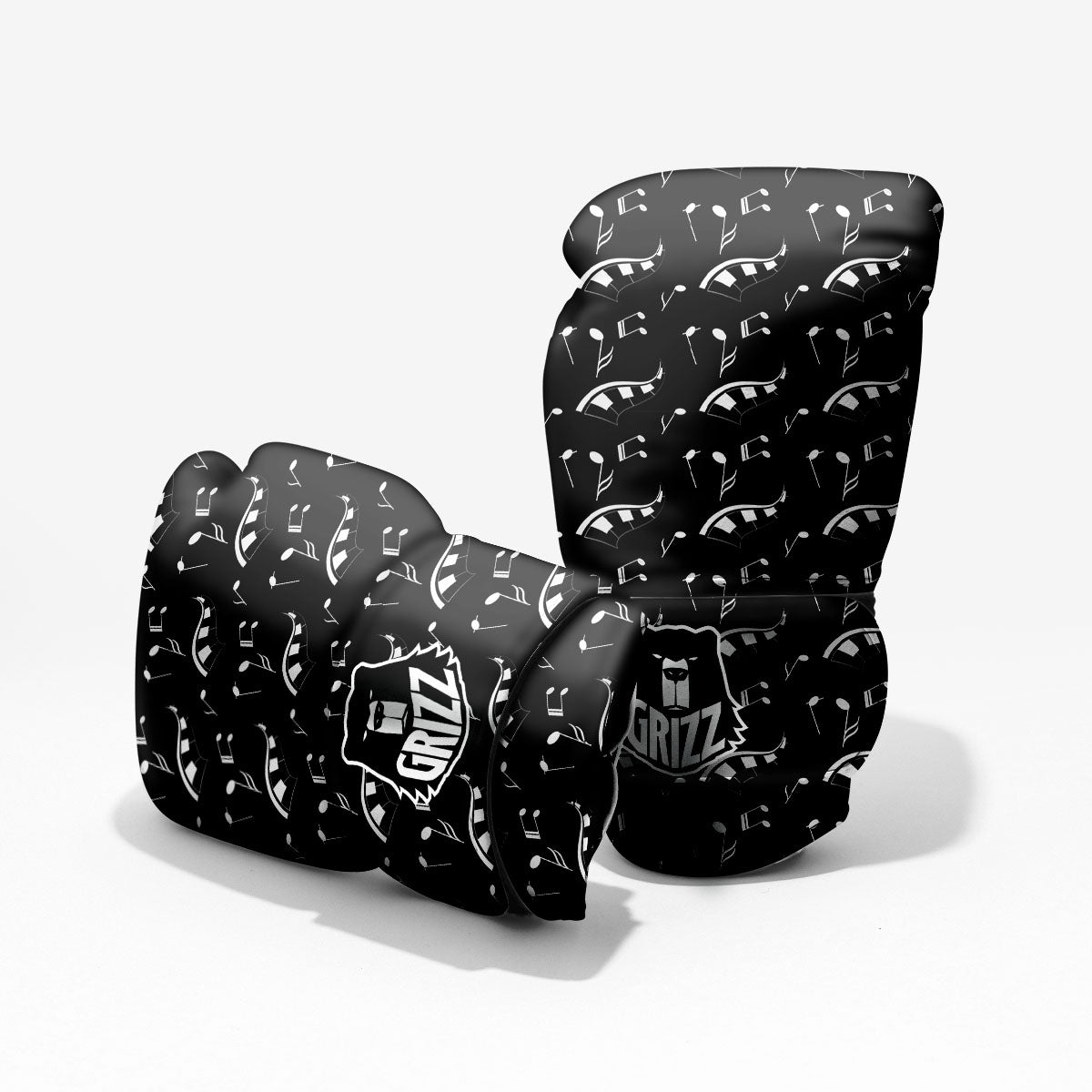 Piano Print Pattern Sparring Gloves-grizzshop