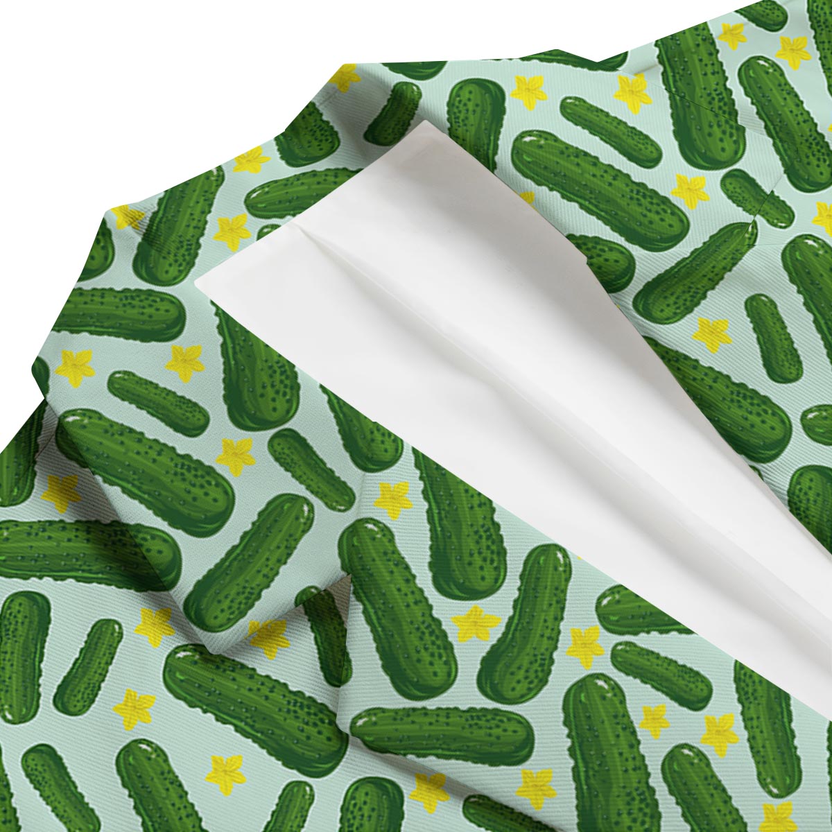 Pickle Cucumber Pattern Print Men's Blazer-grizzshop