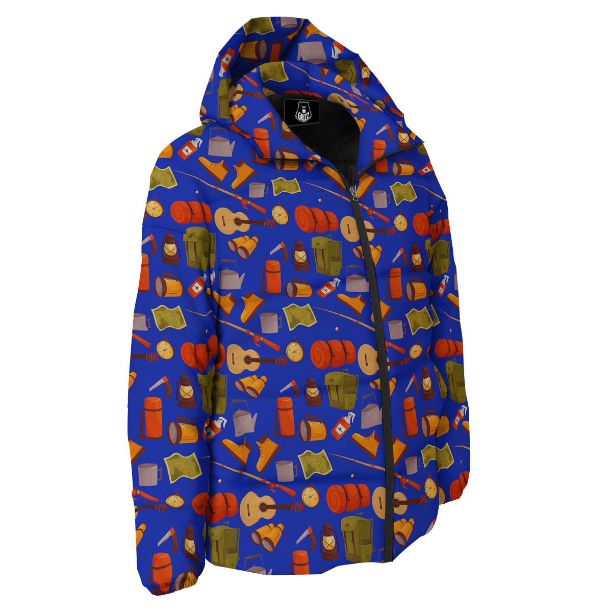 Picnic Camping Print Pattern Down Jacket-grizzshop