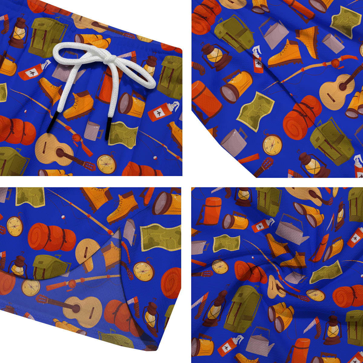 Picnic Camping Print Pattern Men's Running Shorts-grizzshop