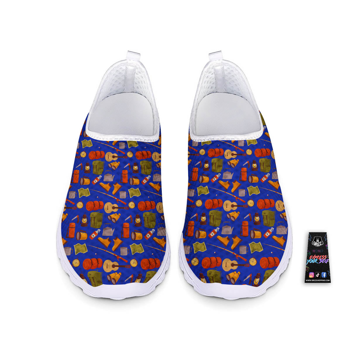 Picnic Camping Print Pattern Nurse Shoes-grizzshop