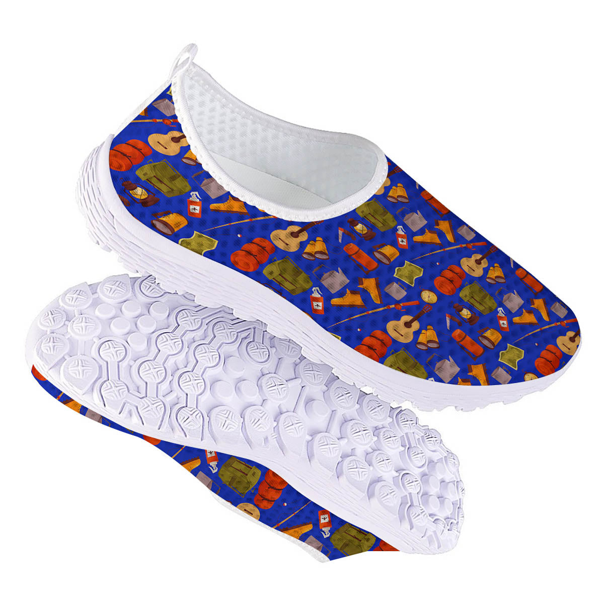 Picnic Camping Print Pattern Nurse Shoes-grizzshop