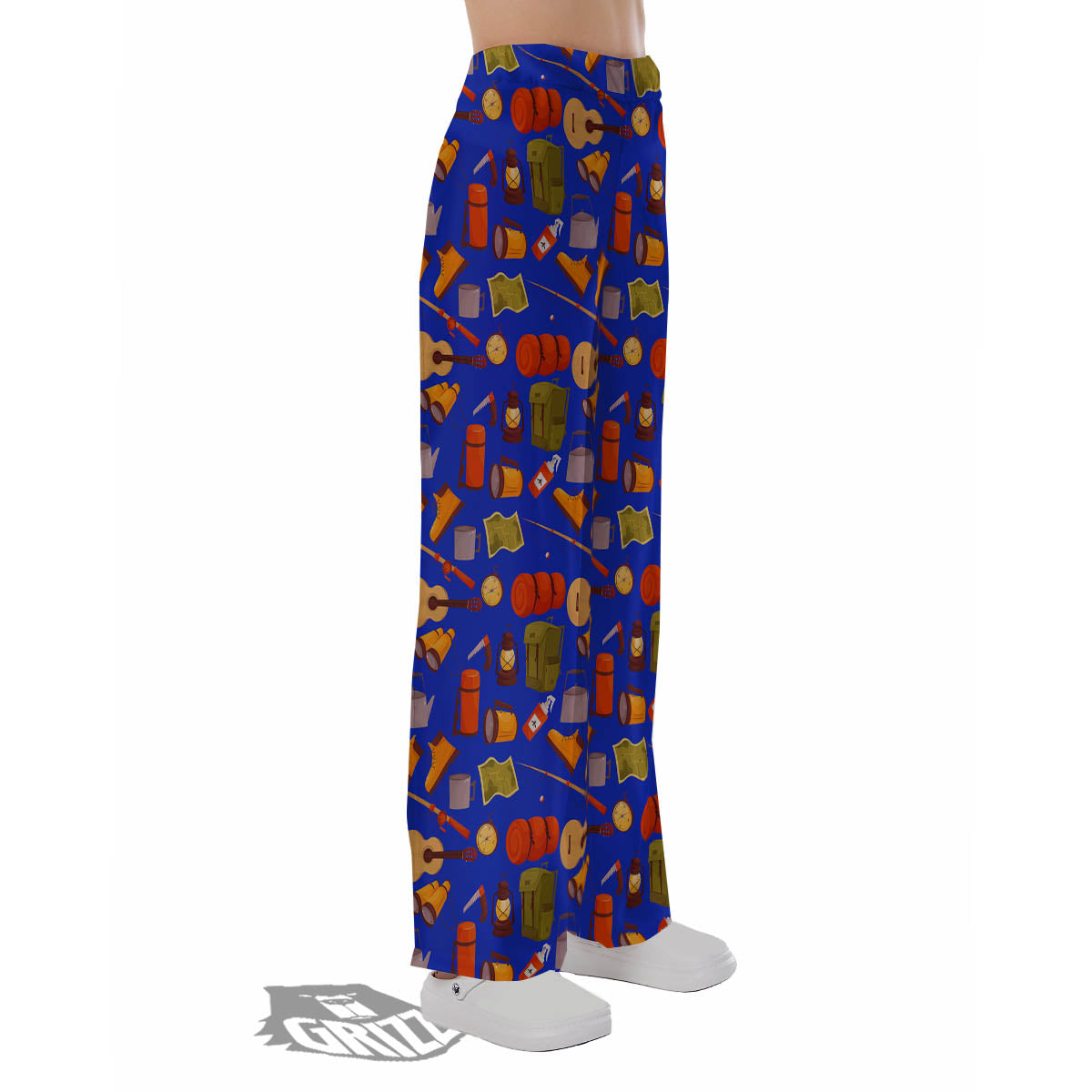 Picnic Camping Print Pattern Pajama Pants-grizzshop