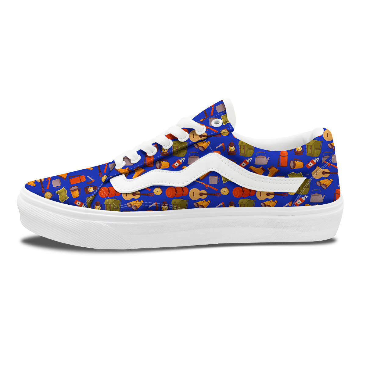 Picnic Camping Print Pattern Skate Shoes-grizzshop