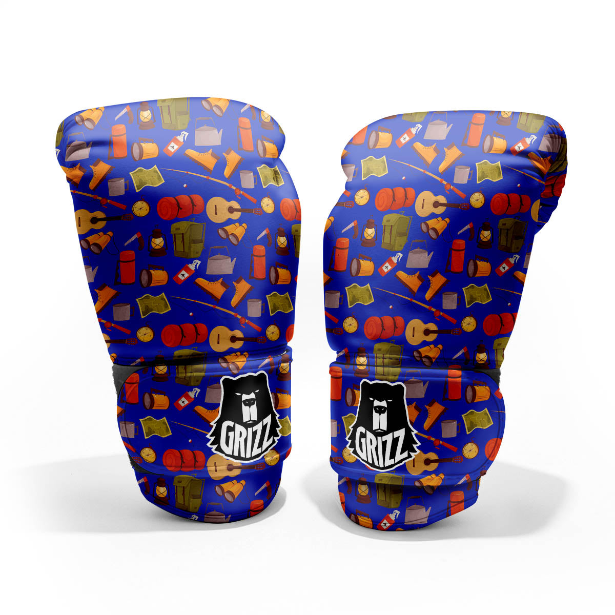 Picnic Camping Print Pattern Pro Boxing Glove