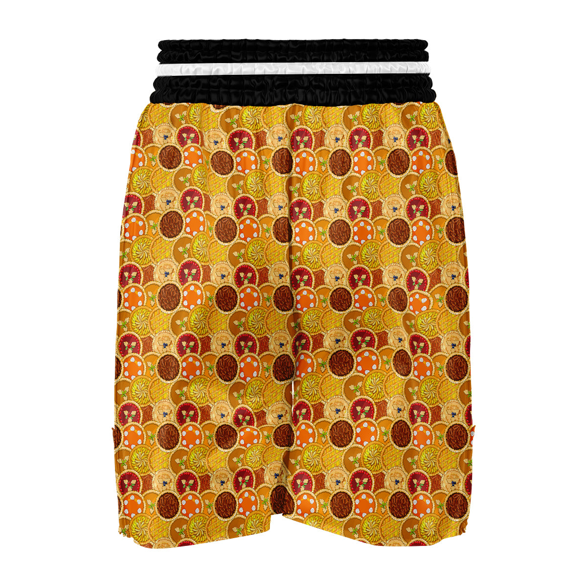 Pie And Thanksgiving Print Pattern Boxing Shorts-grizzshop