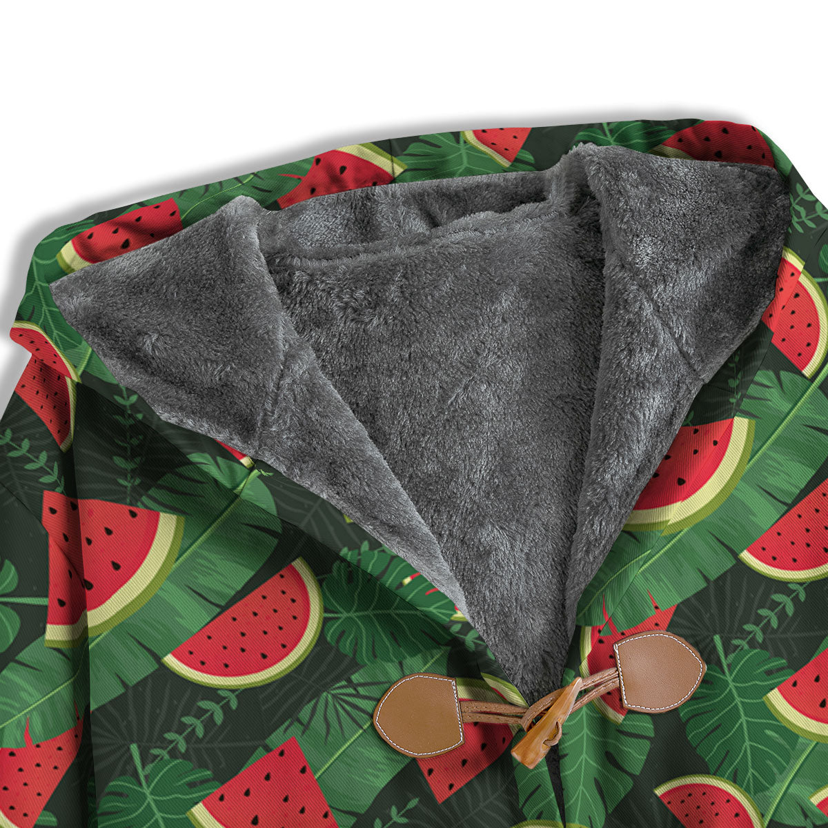 Pieces Leaf Watermelon Print Pattern Men's Windbreaker Jacket-grizzshop