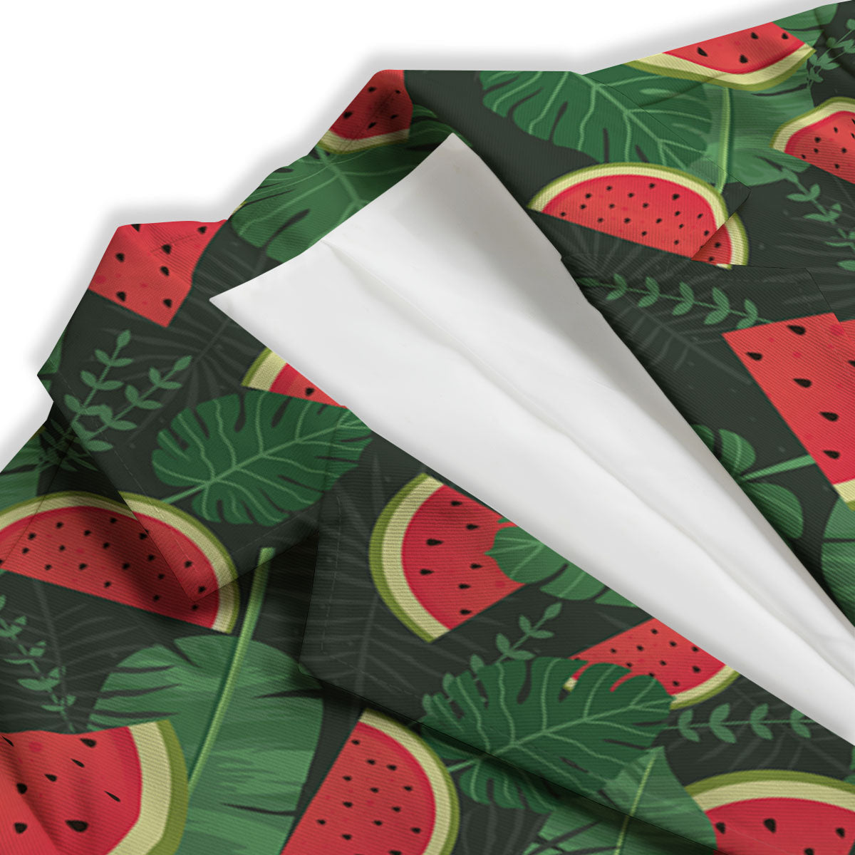 Pieces Leaf Watermelon Print Pattern Women's Blazer-grizzshop