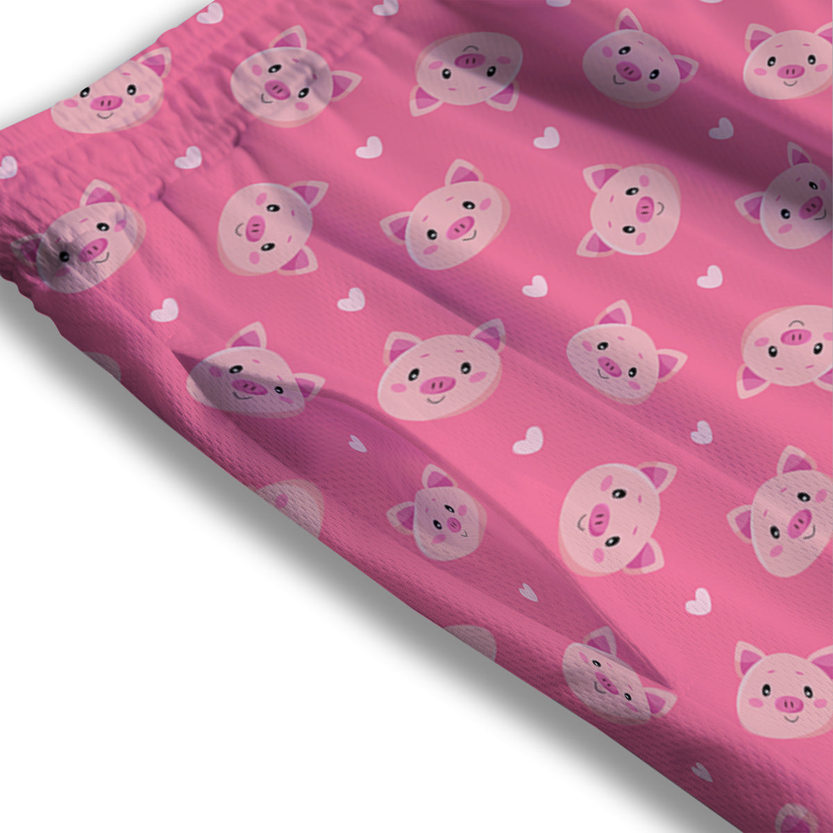 Pig Cute Cartoon Print Pattern Mesh Shorts