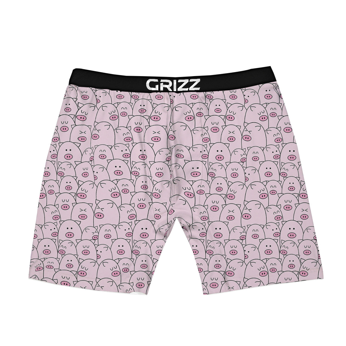 Pig Cute Pink Print Pattern Boxer Briefs-grizzshop