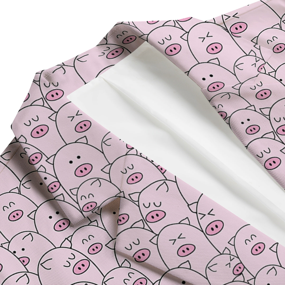 Pig Cute Pink Print Pattern Men's Blazer-grizzshop