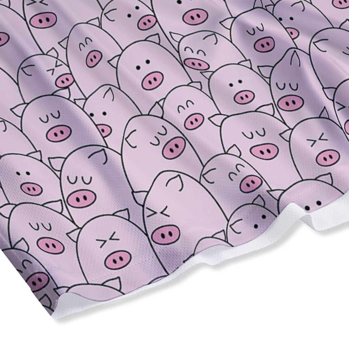 Pig Cute Pink Print Pattern Mesh Shorts
