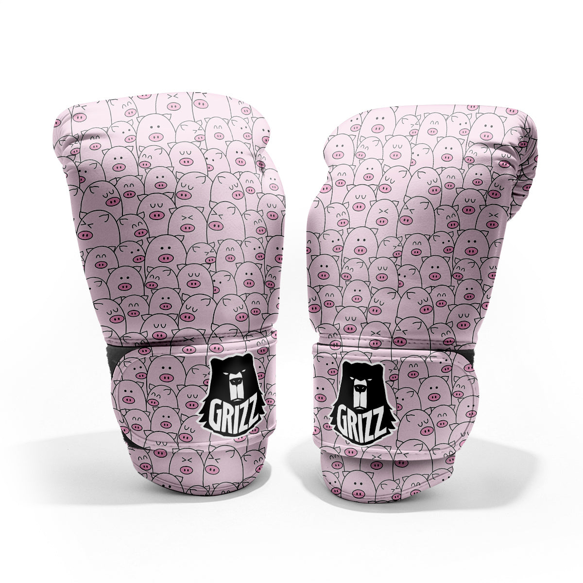 Pig Cute Pink Print Pattern Pro Boxing Glove