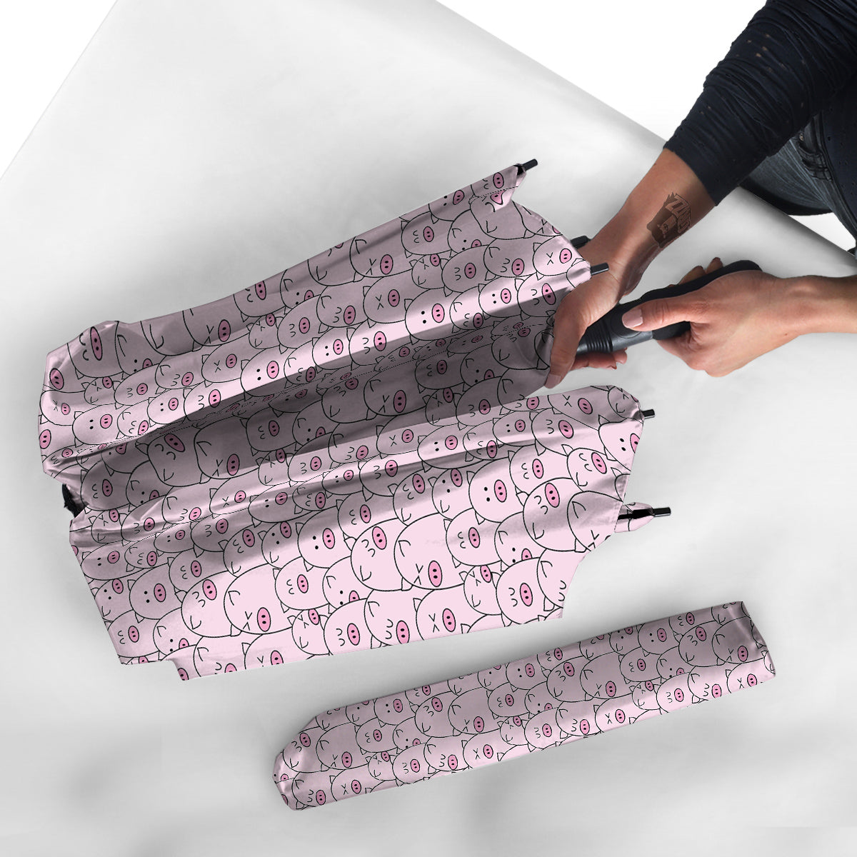 Pig Cute Pink Print Pattern Umbrella-grizzshop
