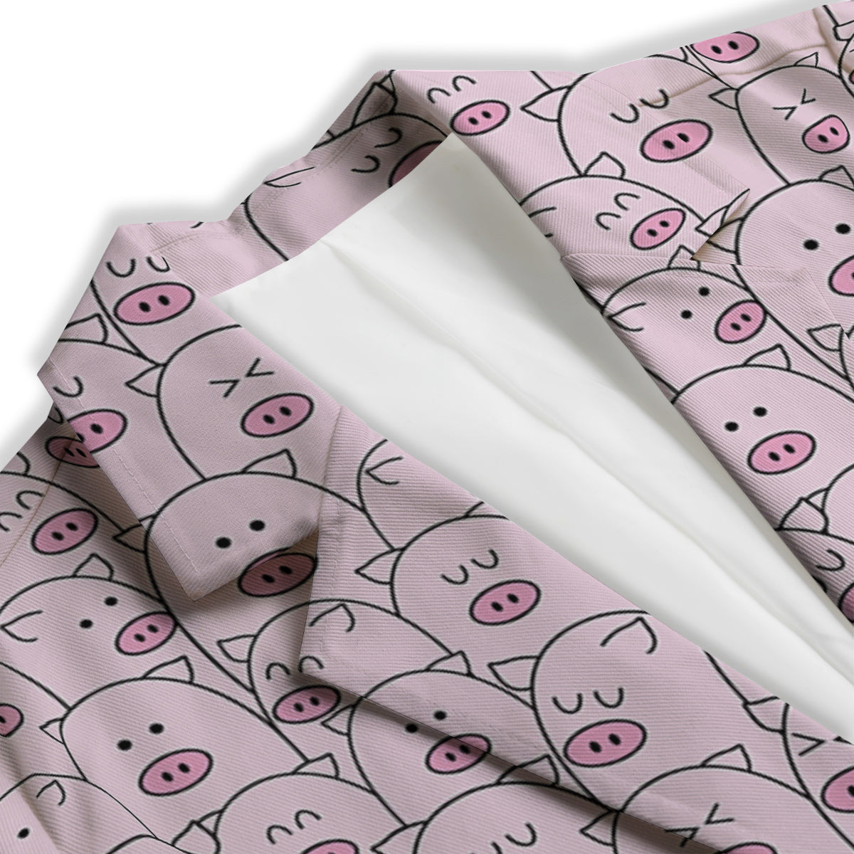 Pig Cute Pink Print Pattern Women's Blazer-grizzshop