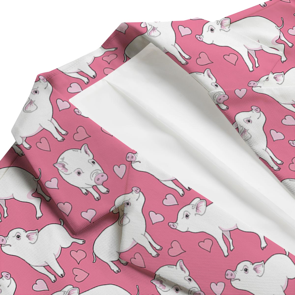 Pig Heart Pattern Print Men's Blazer-grizzshop