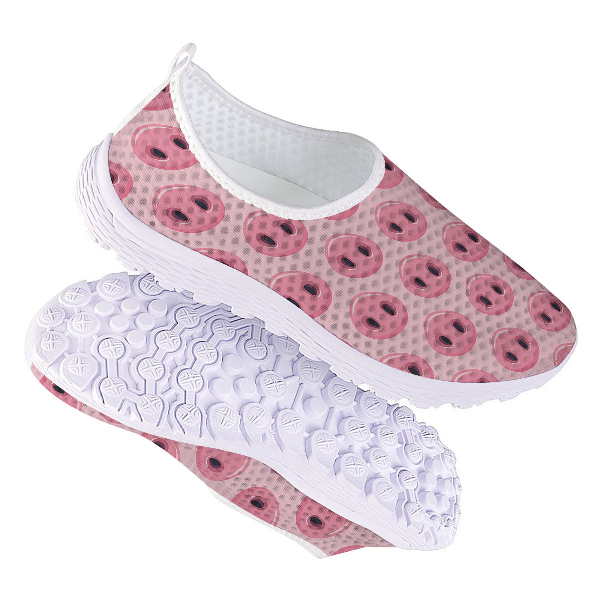Pig Nose Pink Print Pattern Nurse Shoes-grizzshop