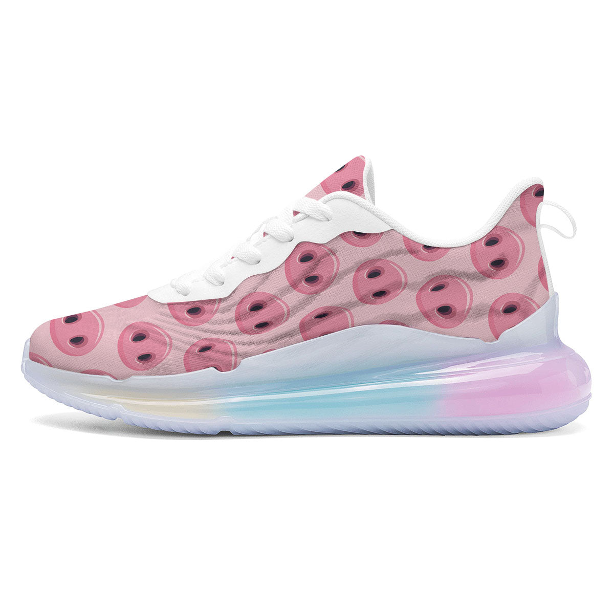 Pig Nose Pink Print Pattern Running Sneakers-grizzshop
